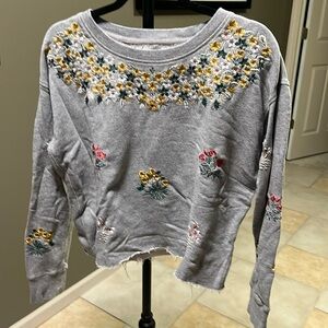 Ladies Lucky Brand Gray Sweatshirt